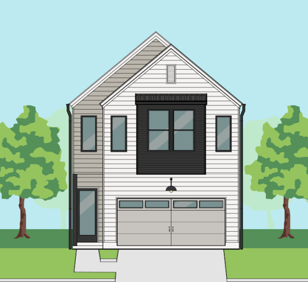 Two Story Townhome Plan F2085 A1