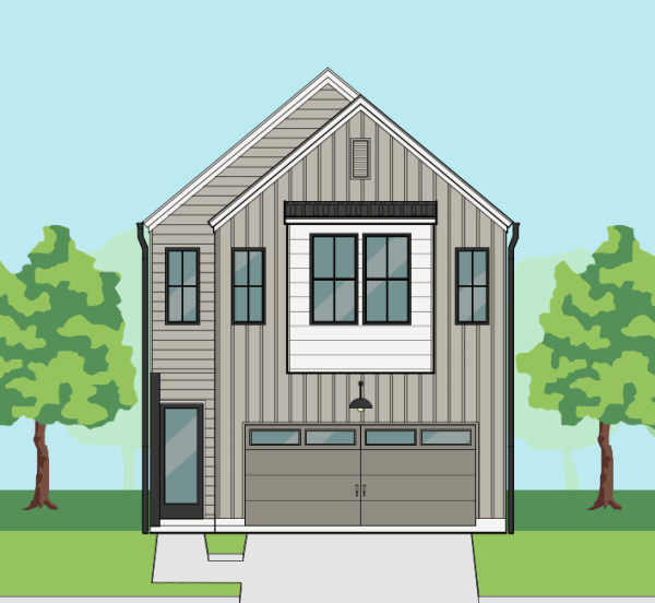 Two Story Townhome Plan F2085 A1