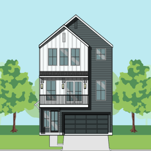 Three Story Townhome Plan F2104 A1.1