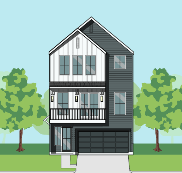 Three Story Townhome Plan F2104 A1.1