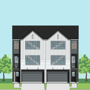 Three Story Duplex Townhome Plan F2124 A1.1