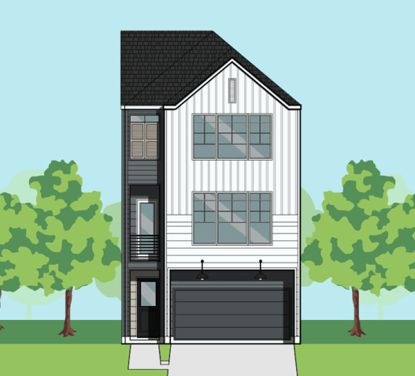 Three Story Townhome Plan F2124 A1.1