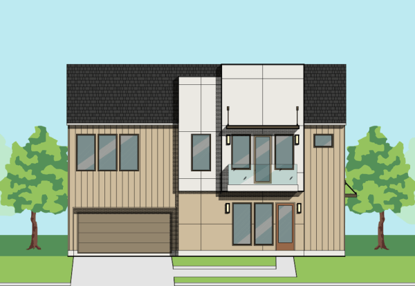 Two Story Townhome Plan F2160 A1.1