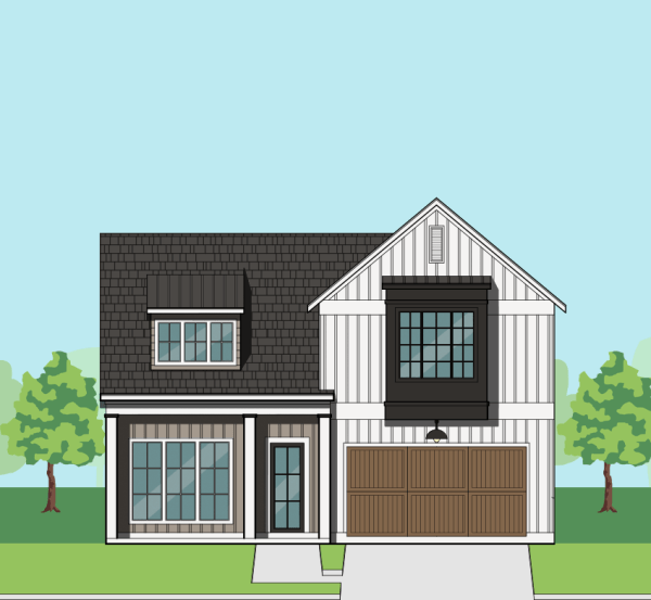 Two Story Urban Home Plan F2161 A1.1
