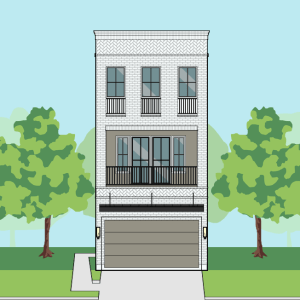 Three Story Townhome Plan F2162 A1.1