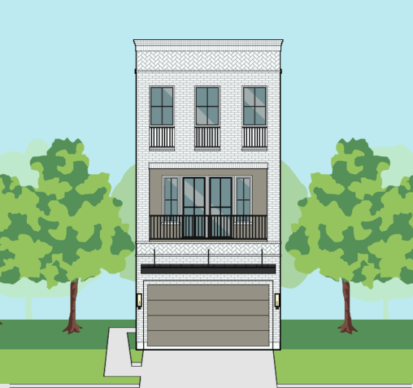 Three Story Townhome Plan F2162 A1.1