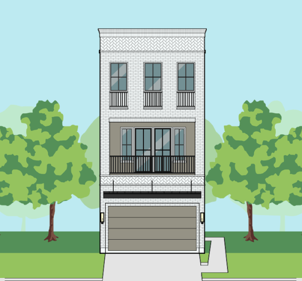 Three Story Townhome Plan F2162 A1.1