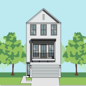 Three Story Townhome Plan F2166 A1.2