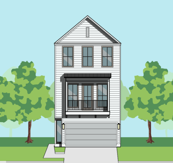 Three Story Townhome Plan F2166 A1.2