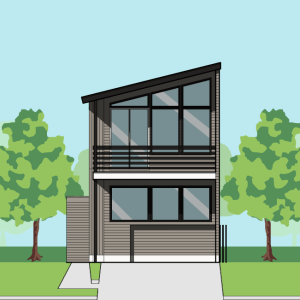Two Story Townhome Plan F2211 B1.1