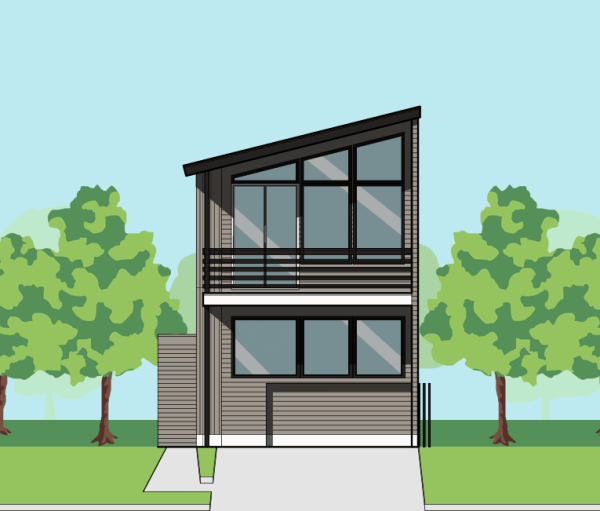 Two Story Townhome Plan F2211 B1.1