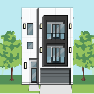 Three Story Townhome Plan F3118 A1.1