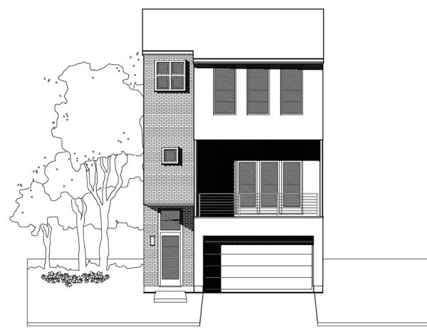 Three Story Townhouse Plan E5001 C1