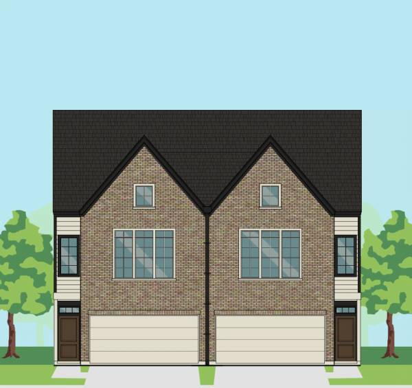 2 1/2 Story Duplex Home Plan E5081 A1.1