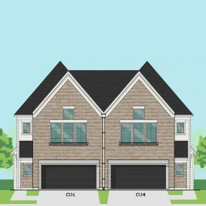 2 1/2 Story Home Plan E5159 C1.1 Duplex