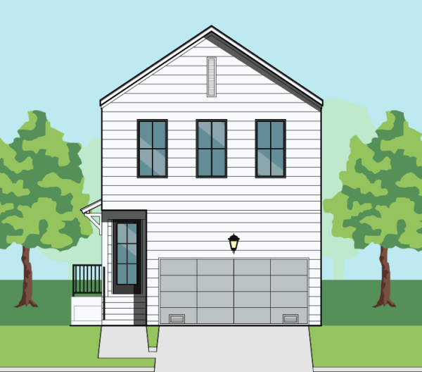 Two Story Small Home Plan F0182 A2