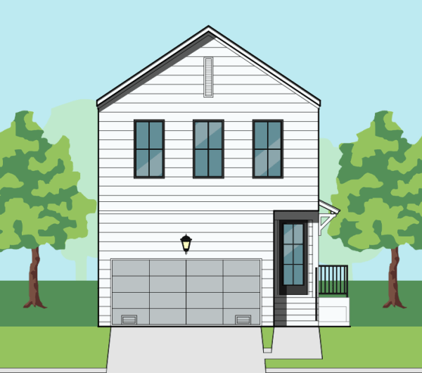 Two Story Small Home Plan F0182 A2
