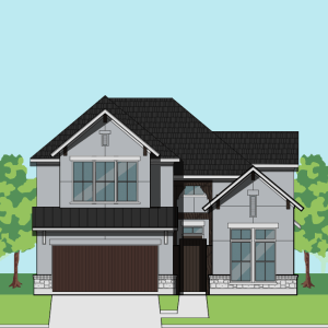 1 1/2 Story Home Plan F0252 C2.2