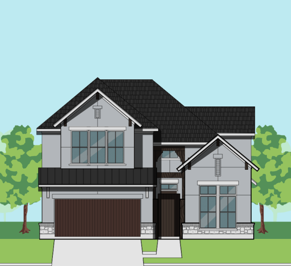 1 1/2 Story Home Plan F0252 C2.2