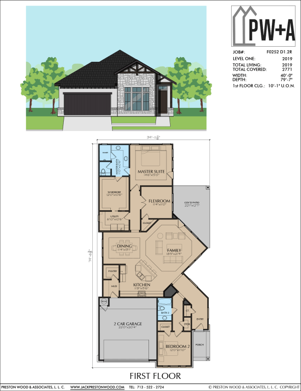 One Story Home Plan F0252 D1.2