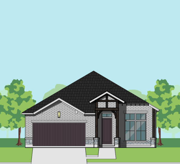 One Story Home Plan F0252 E1