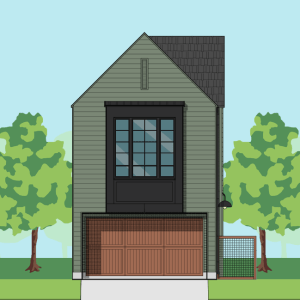 Two Story Townhome Home Plan F0325 A1.1