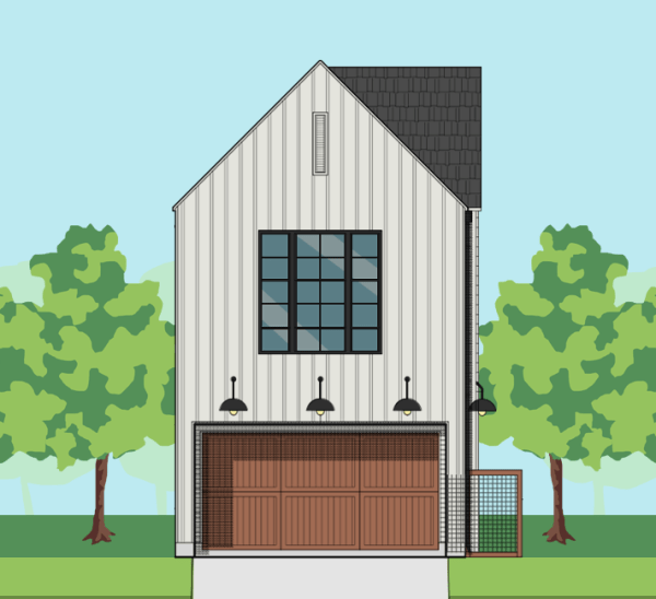 Two Story Townhome Home Plan F0325 A1.2