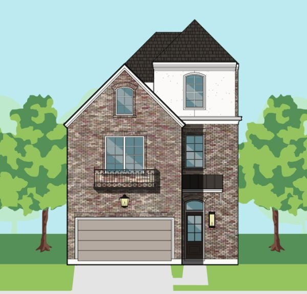 2 1/2 Story Urban Home Plan F0340 A2.4R