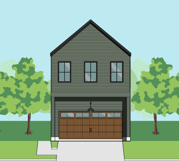 Two Story Townhome Home Plan F1194 A1