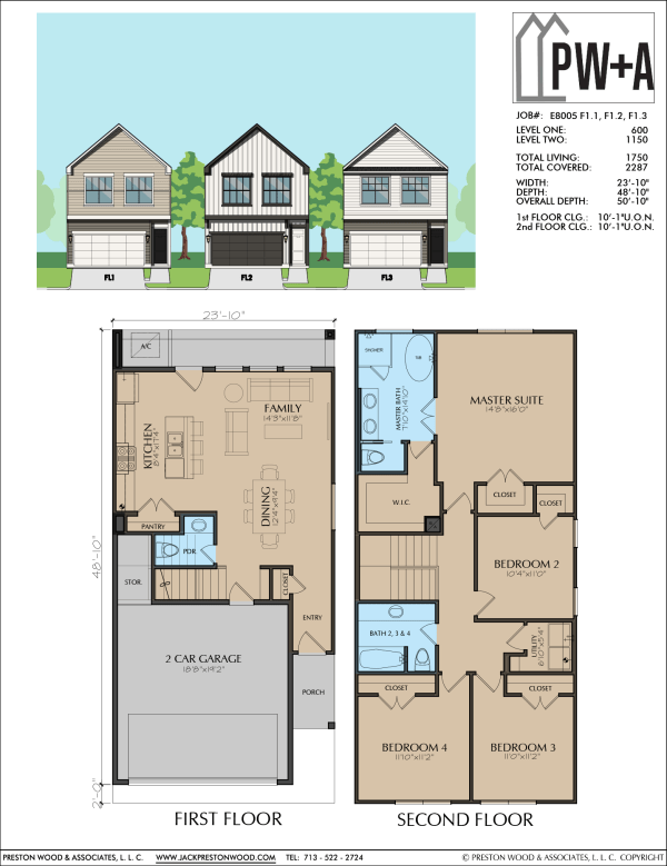 Two Story Home Plan E8005 F1