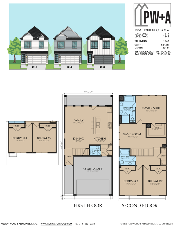 Two Story Home Plan E8092 B1