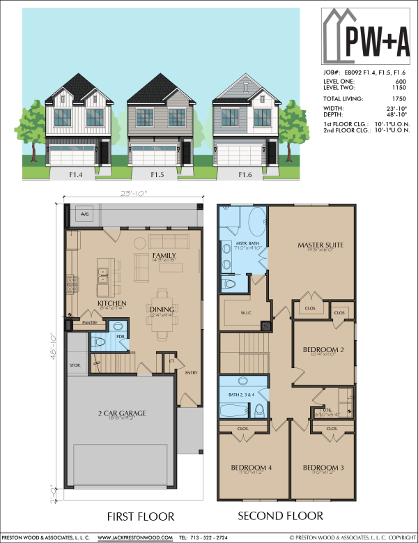 Two Story Home Plan E8092 F1