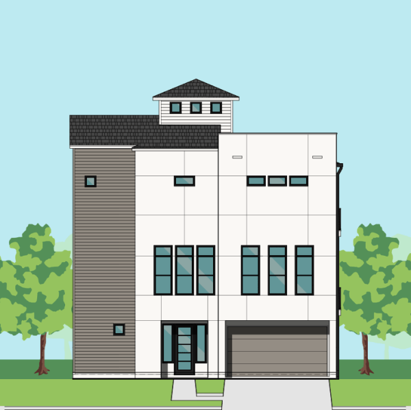3 1/2 Story Townhome Plan E8182