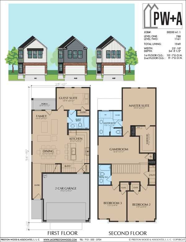 Two Story Home Plan E8200 A1