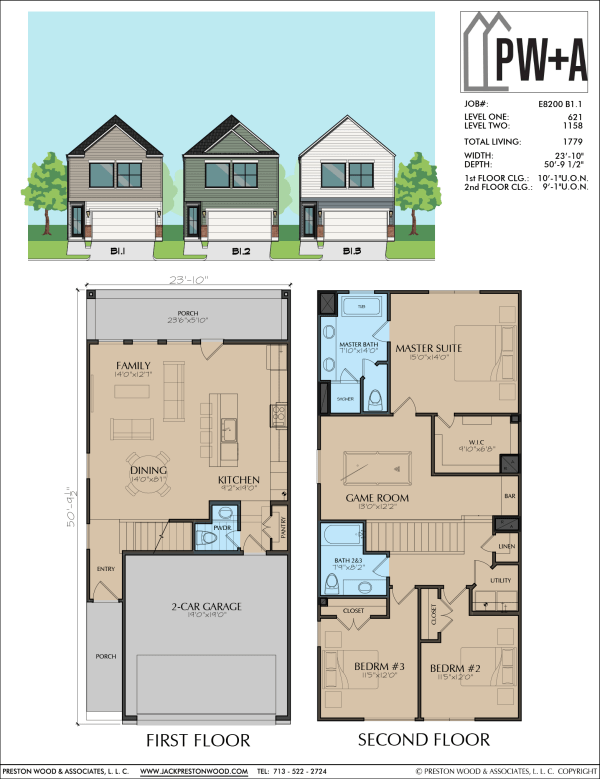 Two Story Home Plan E8200 B1