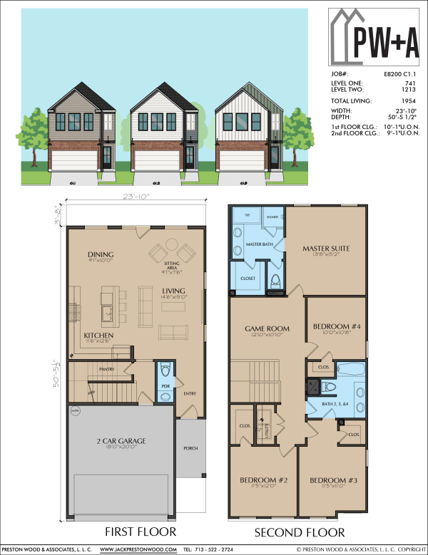 Two Story Home Plan E8200 C1