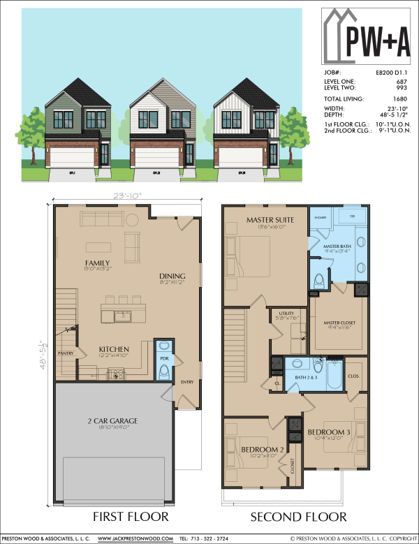 Two Story Home Plan E8200 D1
