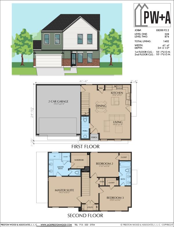 Two Story Home Plan E8200 F2.2