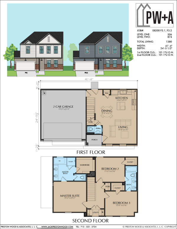 Two Story Home Plan E8200 F3