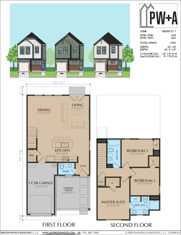 Two Story Home Plan E8200 G1