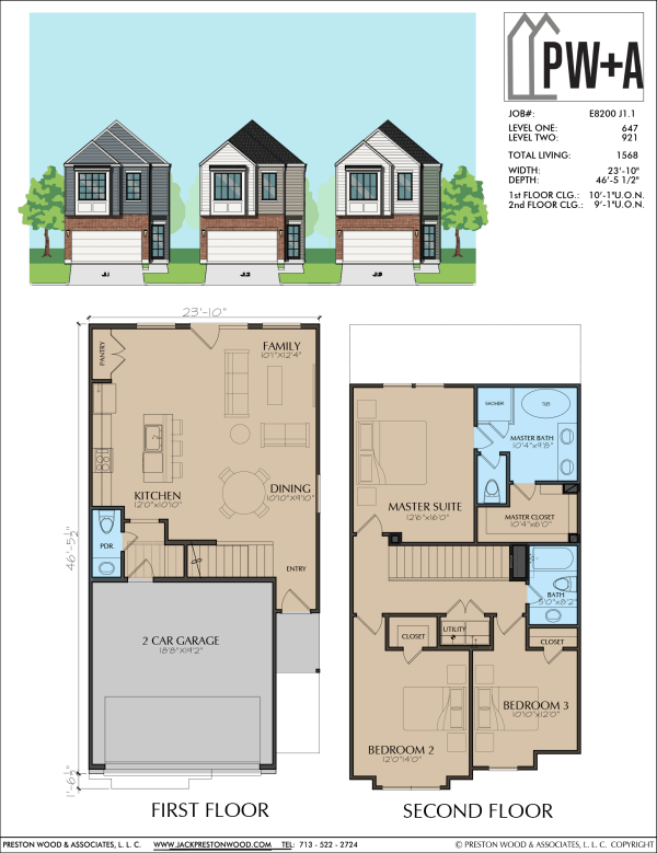 Two Story Home Plan E8200 J1