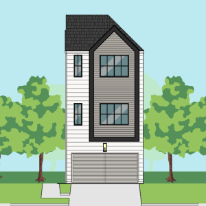 Three Story Townhome Plan E9117 A1.1