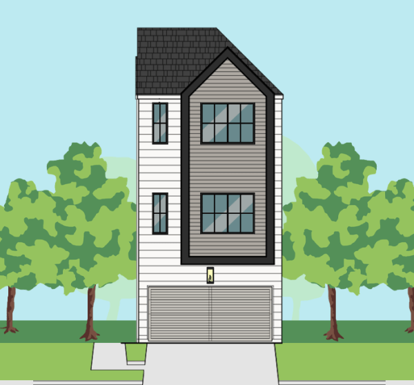 Three Story Townhome Plan E9117 A1.1