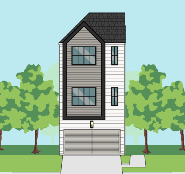 Three Story Townhome Plan E9117 A1.1