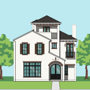 2 1/2 Story Urban Home Plan E9119