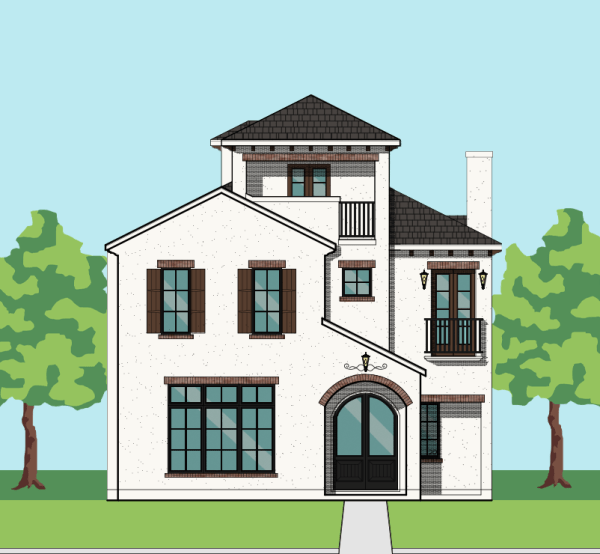 2 1/2 Story Urban Home Plan E9119