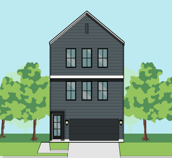 Three Story Townhome Plan E9256 A