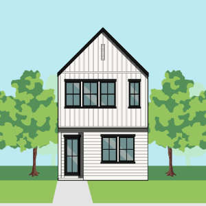 Two Story Townhome Plan E9256 C3.1