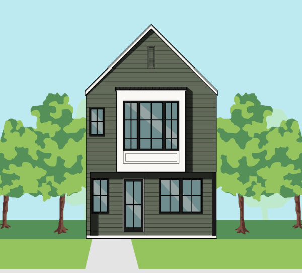 Two Story Townhome Plan E9256 C4.1