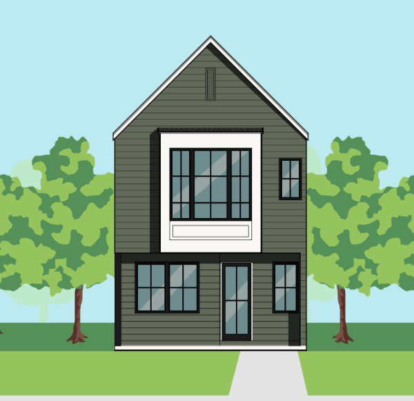 Two Story Townhome Plan E9256 C4.1